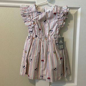 Mickey Mouse and friends striped dress NWT 4T